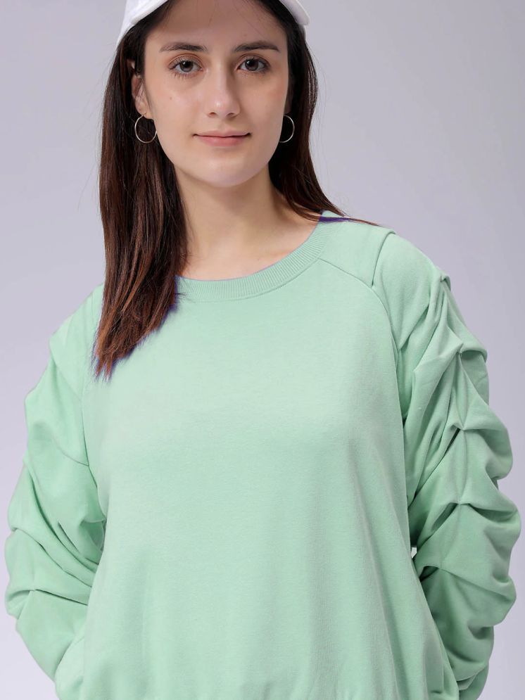     			Merriment Cotton Fleece Women's Non Hooded Sweatshirt ( Green )