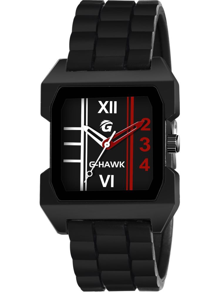     			PIRASO Black Silicon Analog Men's Watch