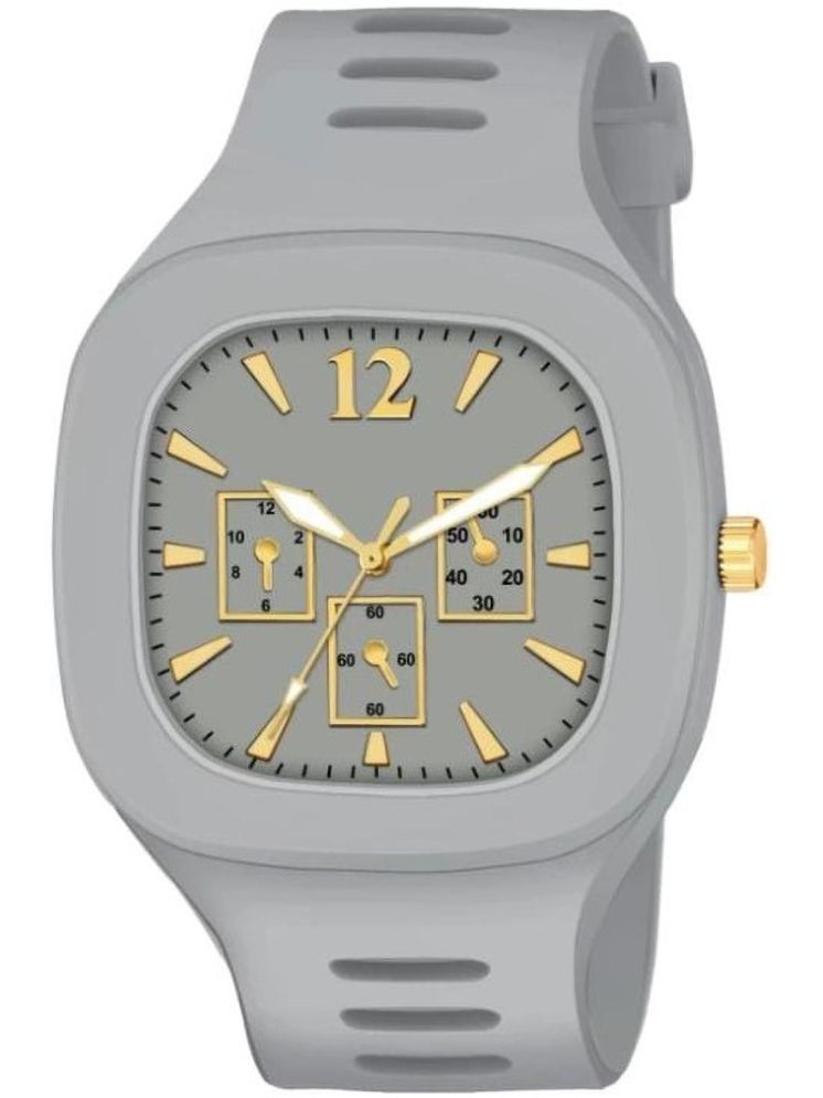     			PIRASO Light Grey Resin Analog Men's Watch