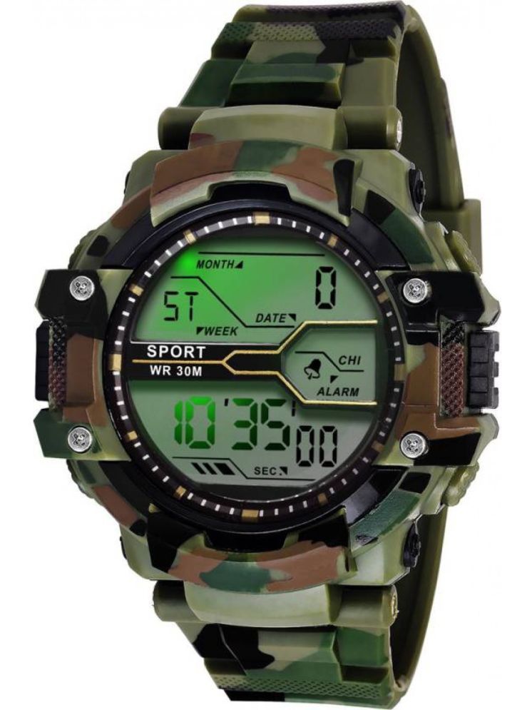     			PIRASO Multicolor Silicon Digital Men's Watch