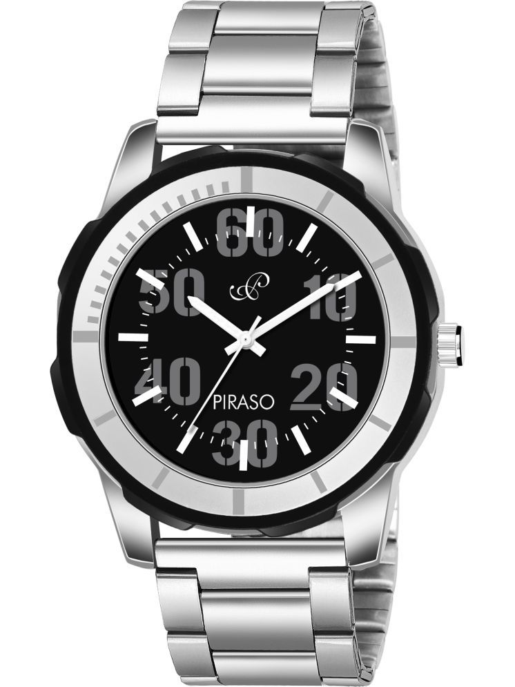     			PIRASO Silver Stainless Steel Analog Men's Watch