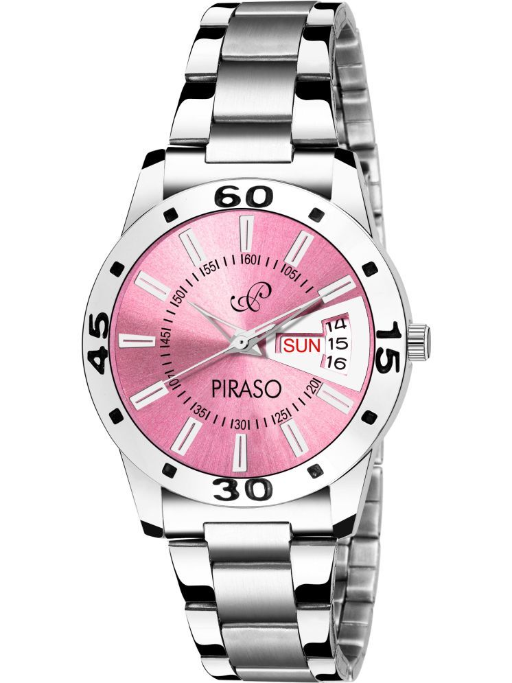     			PIRASO Silver Stainless Steel Analog Men's Watch