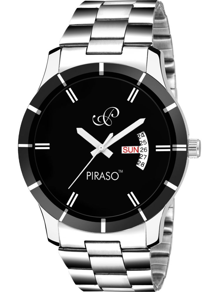     			PIRASO Silver Stainless Steel Analog Men's Watch