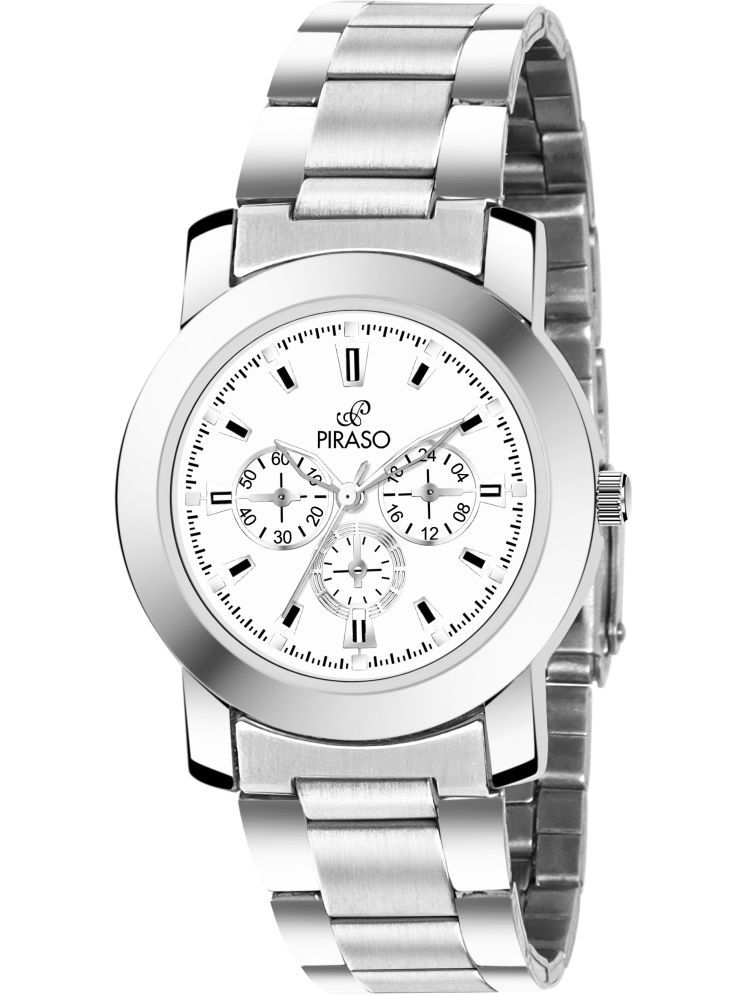     			PIRASO Silver Stainless Steel Analog Men's Watch