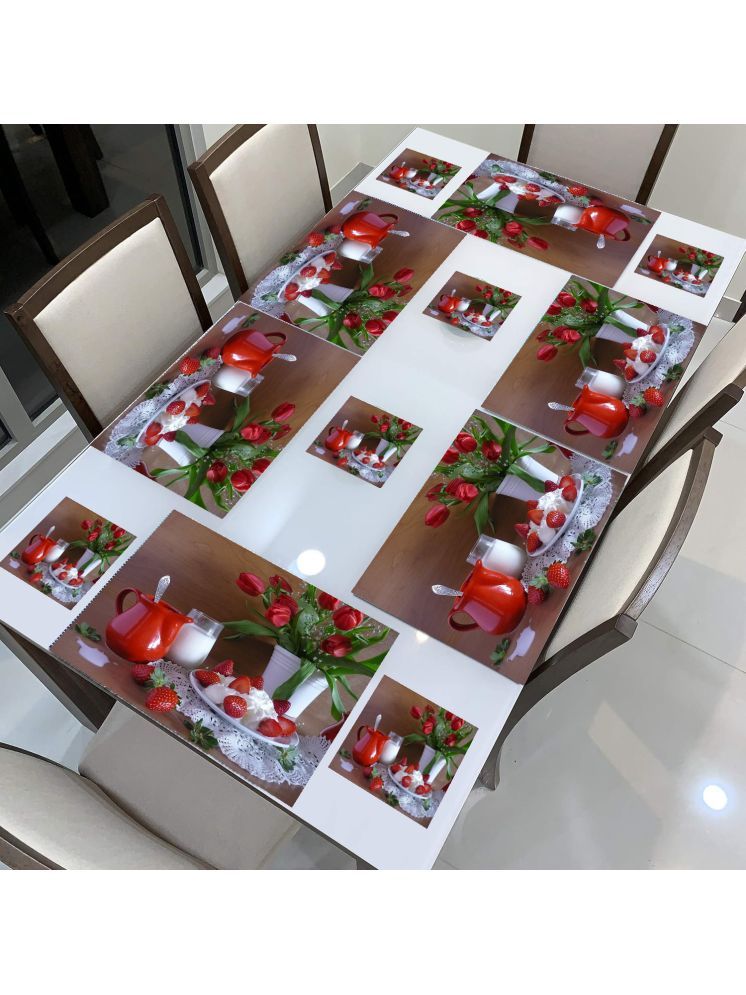     			Revexo PVC Solid Rectangle Table Mats & Coasters ( 40 cm x 30 cm ) Pack of 1 - Multi