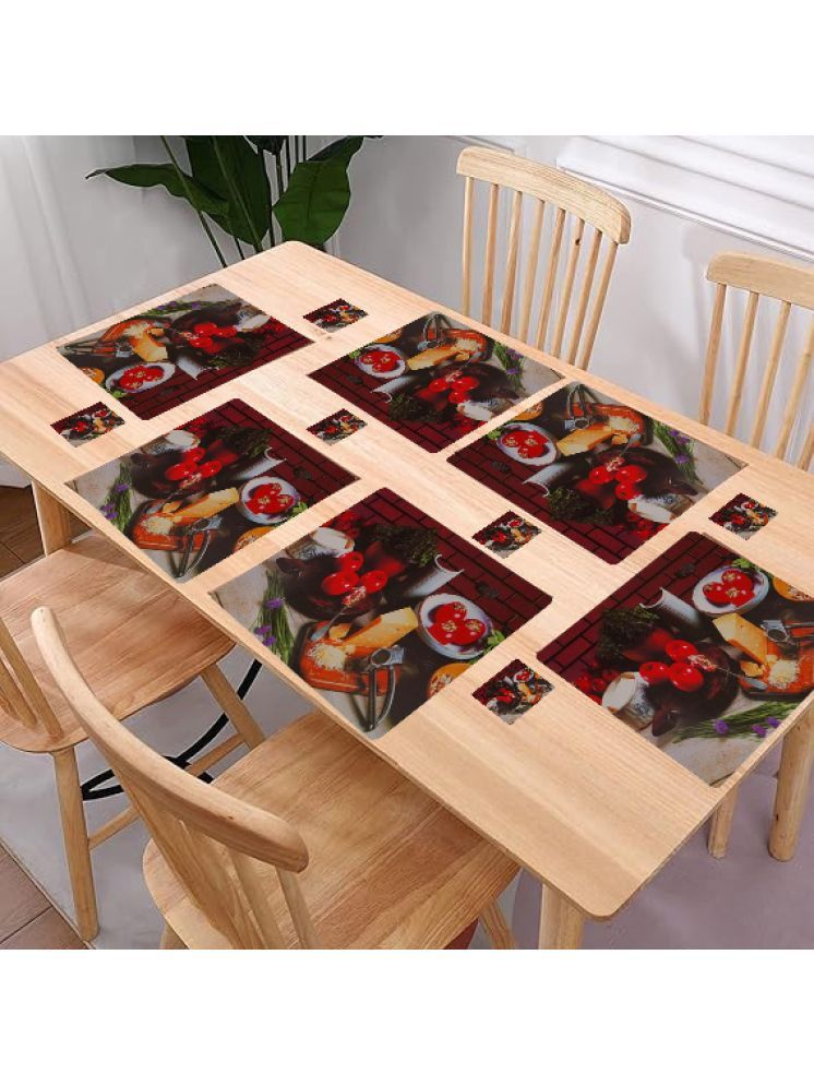     			Revexo PVC Solid Rectangle Table Mats & Coasters ( 40 cm x 30 cm ) Pack of 1 - Multi