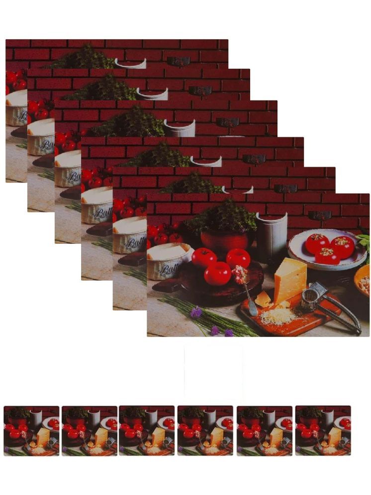     			Revexo PVC Solid Rectangle Table Mats & Coasters ( 40 cm x 30 cm ) Pack of 1 - Multi