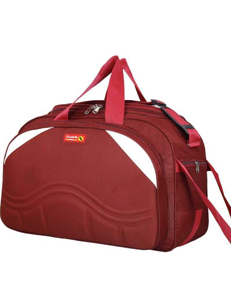     			S.K.DAYNA 40 Ltrs Red Polyester Duffle Trolley