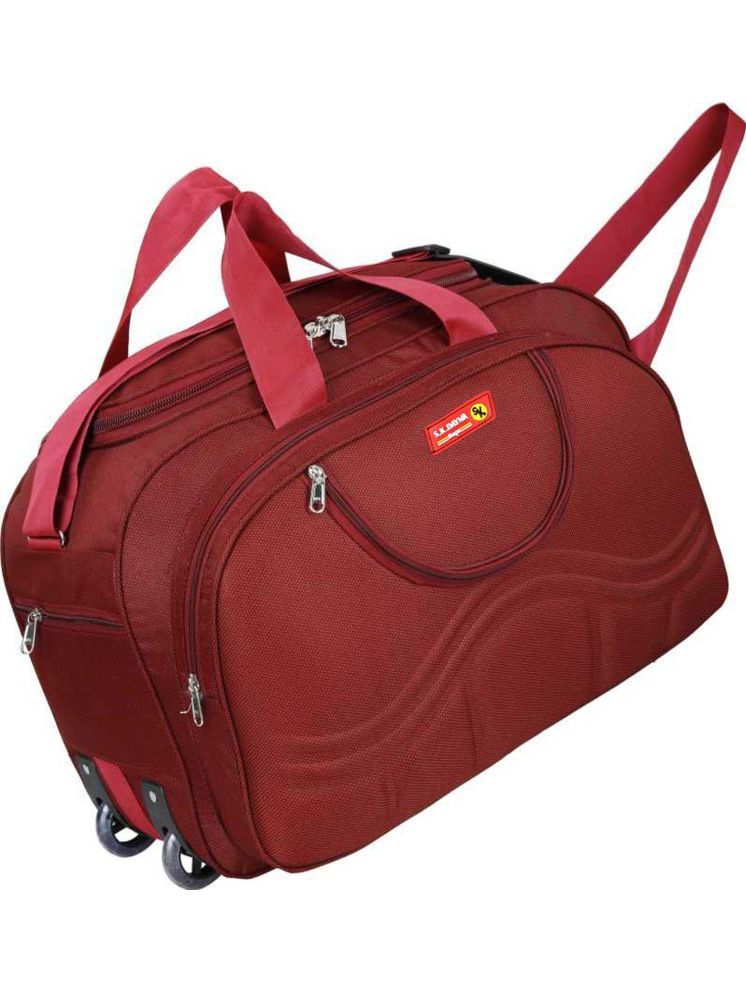     			S.K.DAYNA 40 Ltrs Red Polyester Duffle Trolley