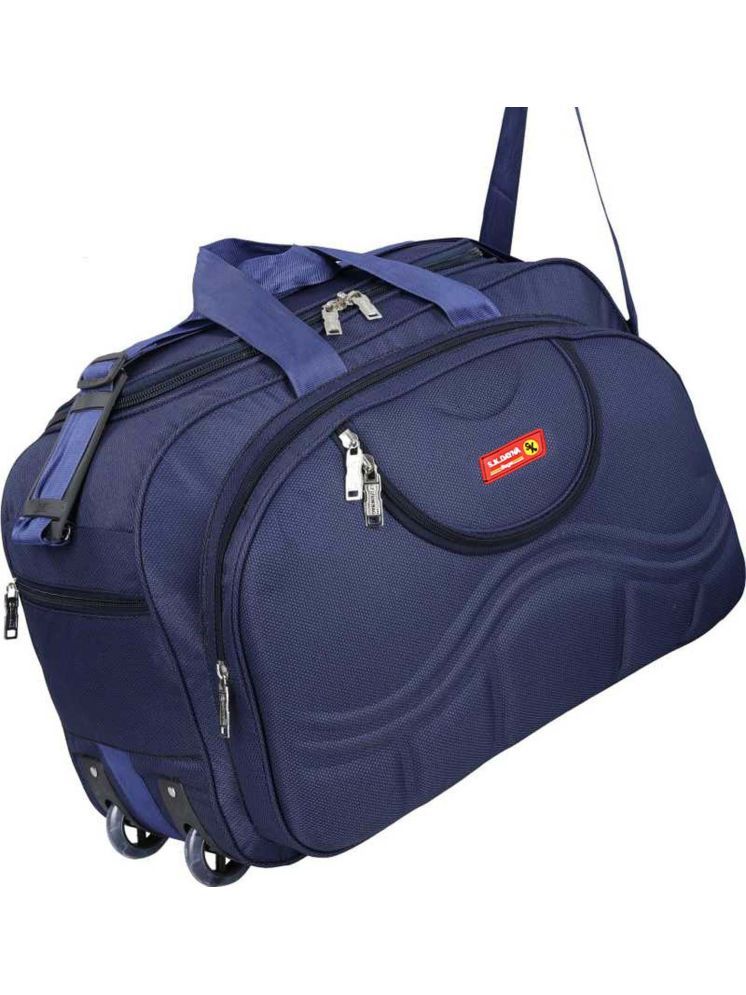     			S.K.DAYNA 40 Ltrs Blue Polyester Duffle Trolley