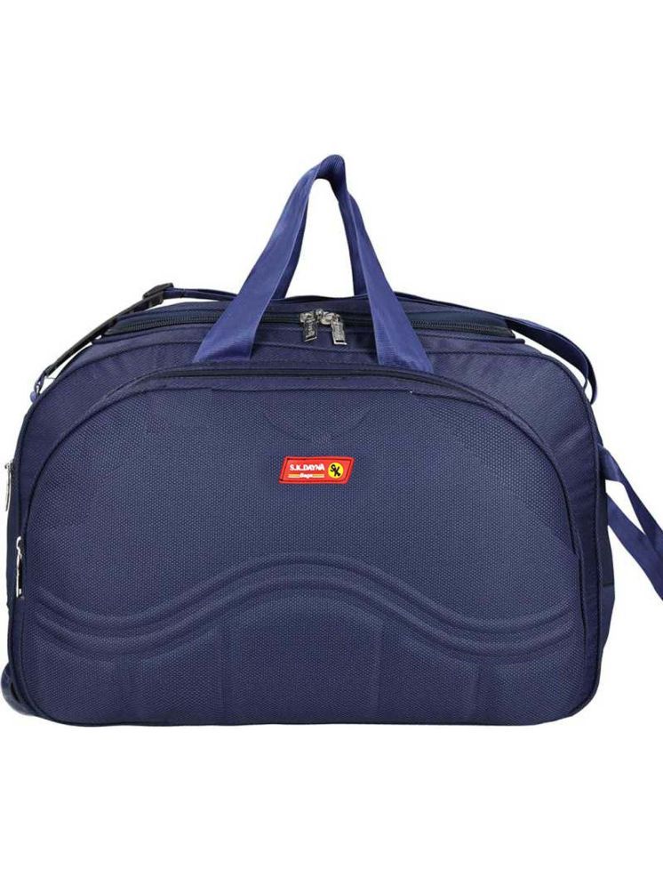     			S.K.DAYNA 45 Ltrs Blue Polyester Duffle Trolley