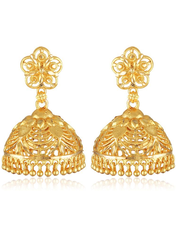     			VIVASTRI Gold Jhumki Earrings ( Pack of 1 )