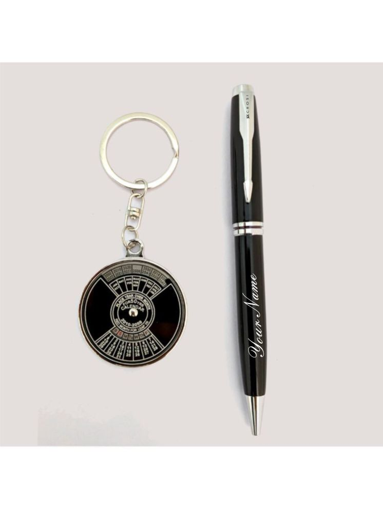     			50 Years Calendar Keychain Set with pen Key Chain