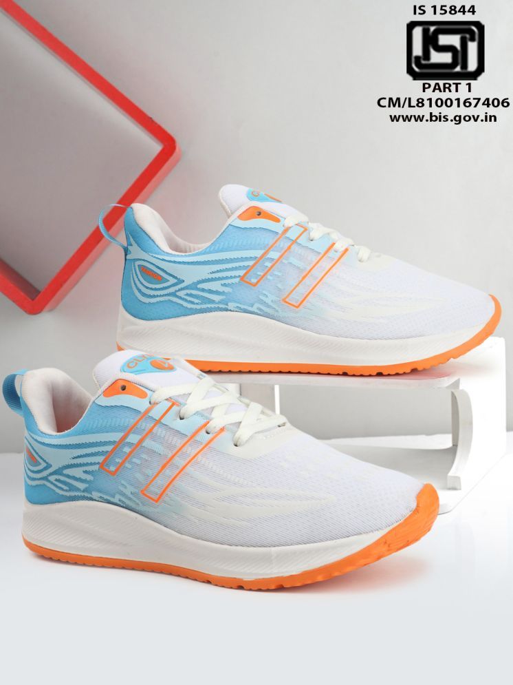     			Clymb Racer Light Blue Men's Sports Running Shoes