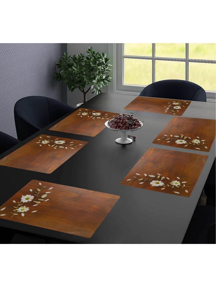     			CreadCraft PVC Solid Rectangle Table Mats ( 40 cm x 30 cm ) Pack of 1 - Multi