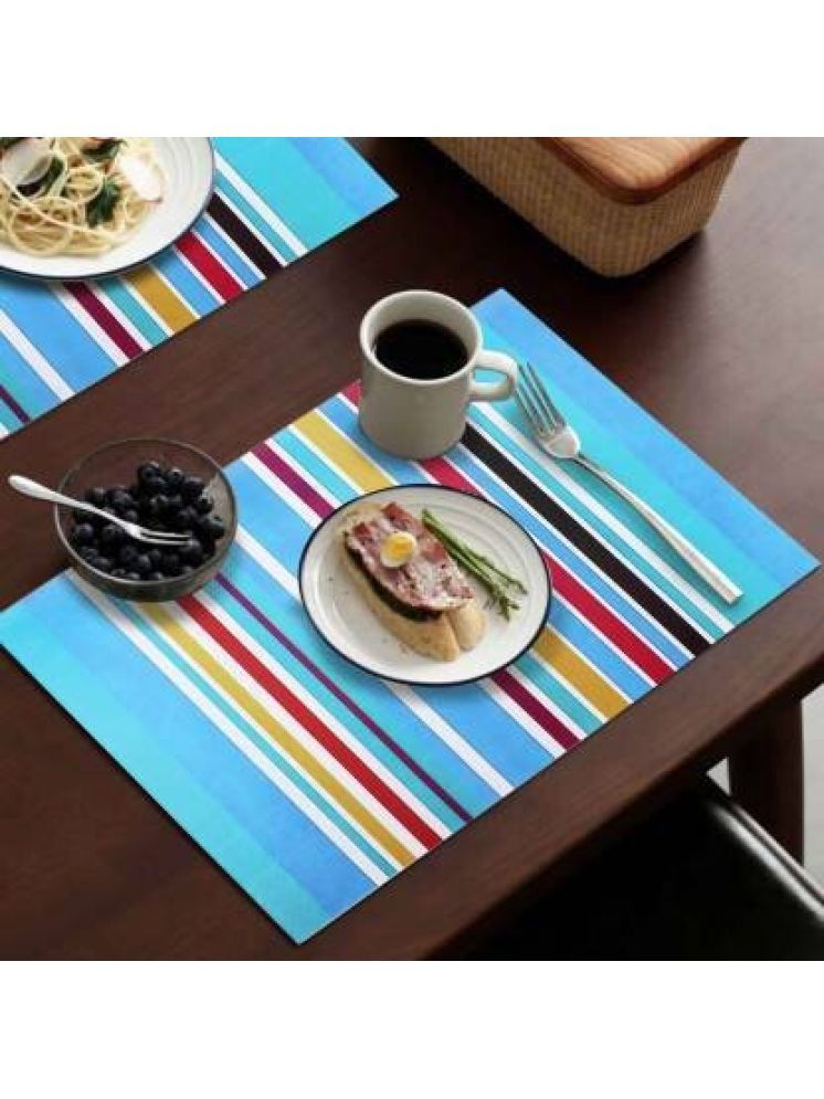     			CreadCraft PVC Solid Rectangle Table Mats ( 40 cm x 30 cm ) Pack of 1 - Multi