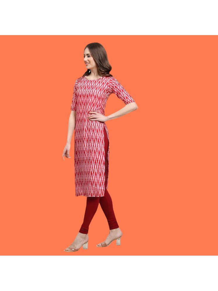     			Dream Beauty Fashion Pack of 1 Crepe Printed Straight Women's Kurti - ( Pink )