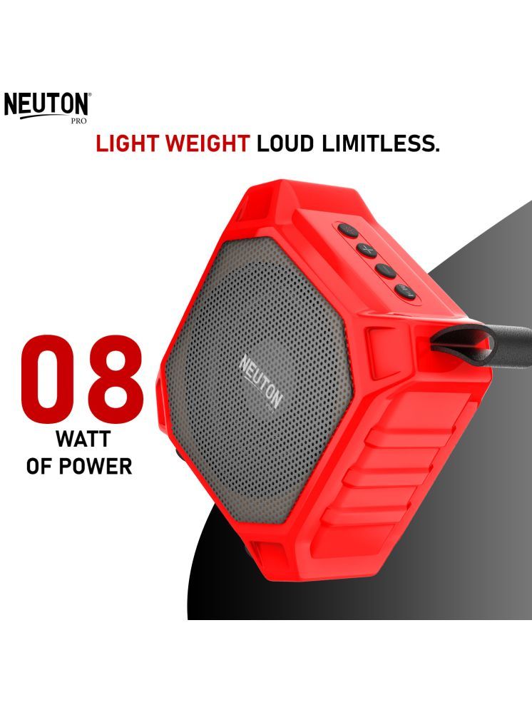     			NEUTON PRO BABY 8 W Bluetooth Speaker Bluetooth V 5.0 with 3D Bass Playback Time 6 hrs Red