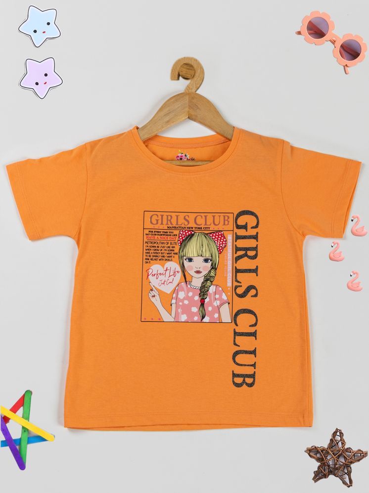     			PAMPOLINA Pack of 1 Girls Cotton T-Shirt ( Orange )