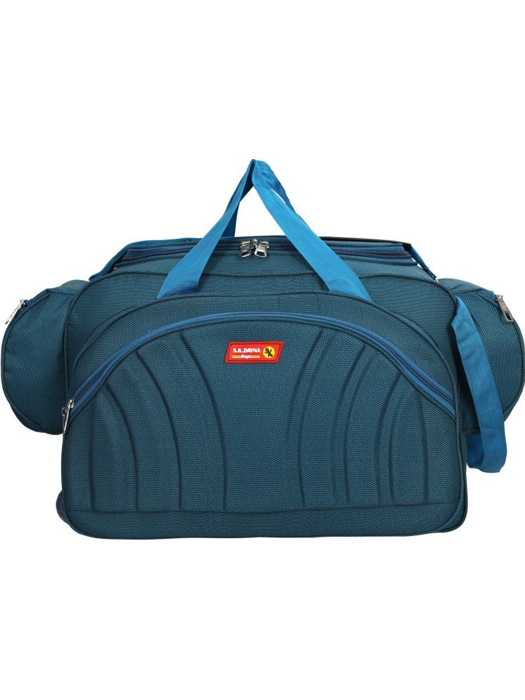     			S.K.DAYNA 40 Ltrs Blue Polyester Duffle Trolley