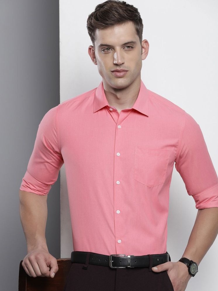     			The Indian Garage Co. Cotton Slim Fit Full Sleeves Men's Formal Shirt - Pink ( Pack of 1 )