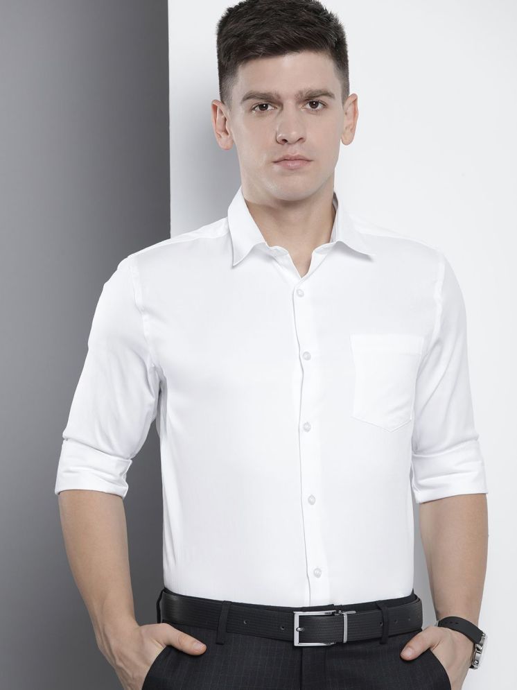     			The Indian Garage Co. Poly Cotton Slim Fit Full Sleeves Men's Formal Shirt - White ( Pack of 1 )