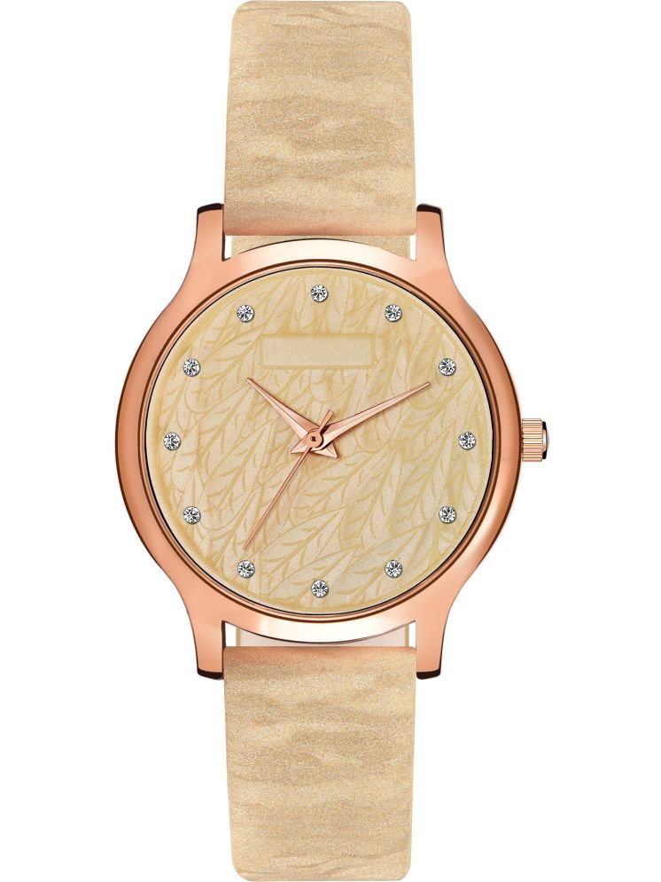     			Trex Beige PU Analog Men's Watch