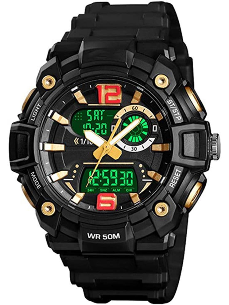     			Trex Black Silicon Analog-Digital Men's Watch