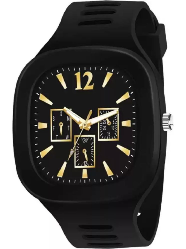     			Trex Black Silicon Analog Men's Watch