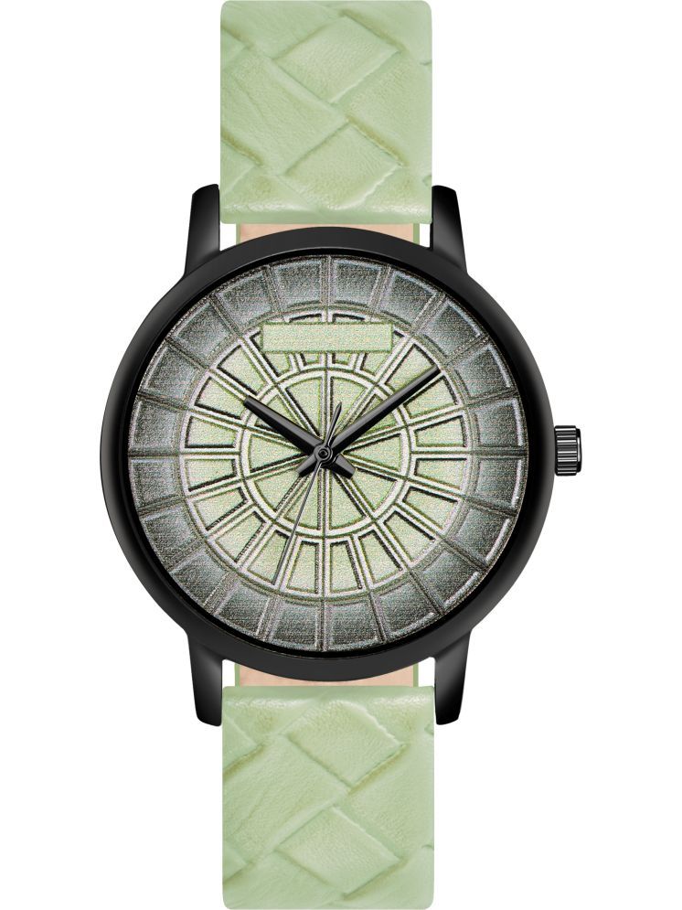     			Trex Green PU Analog Womens Watch