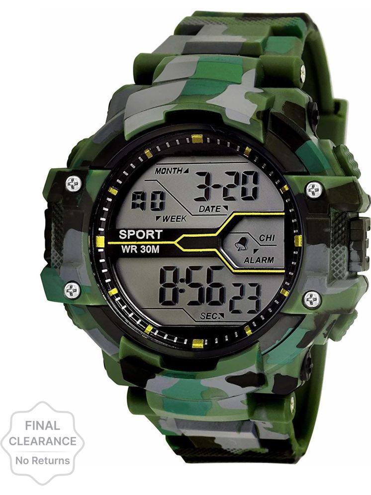     			Trex Green Silicon Digital Men's Watch