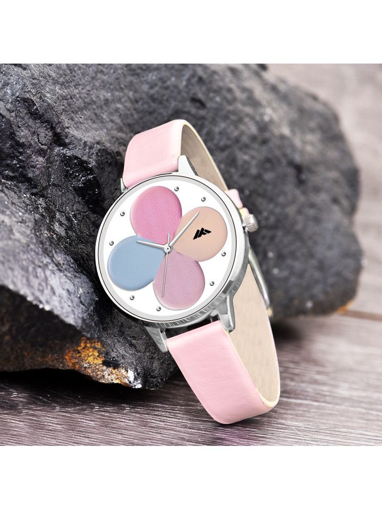     			Trex Pink PU Analog Womens Watch