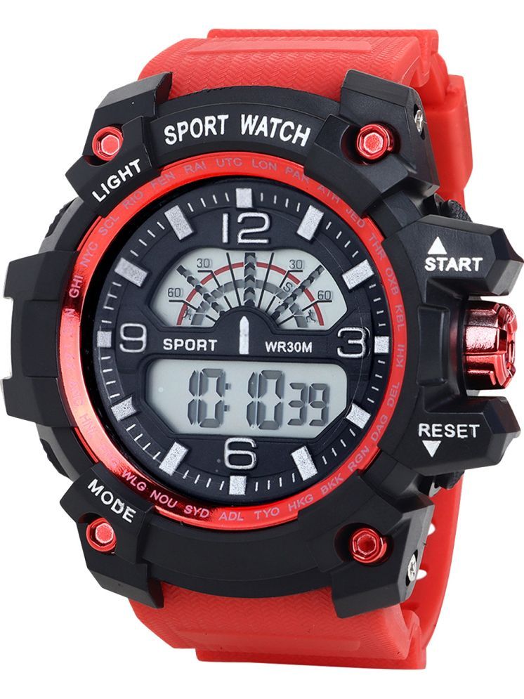     			Trex Red Silicon Digital Men's Watch