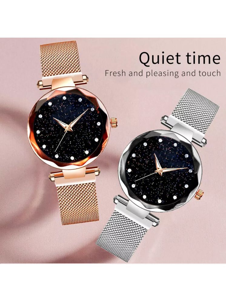     			Trex Rose Gold Fabric Analog Men's Watch