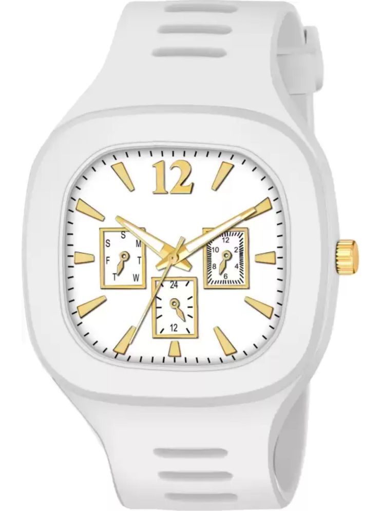     			Trex White Silicon Analog Men's Watch