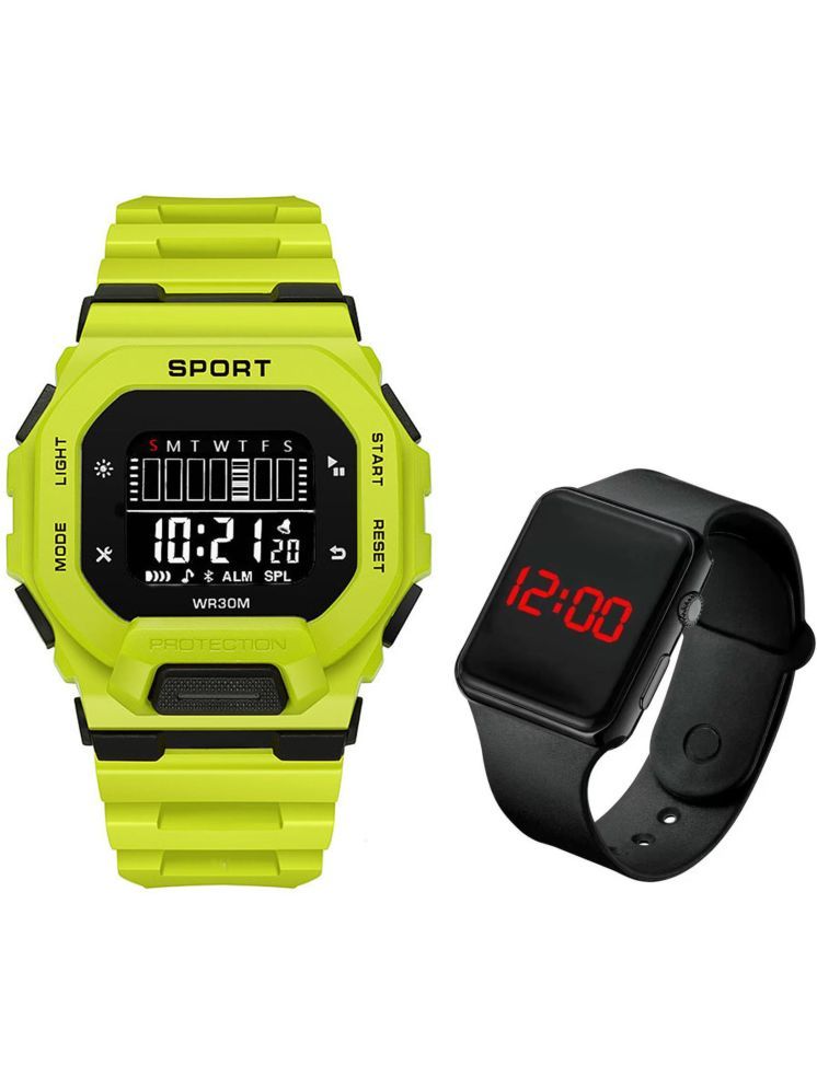     			Trex Yellow Silicon Digital Men's Watch