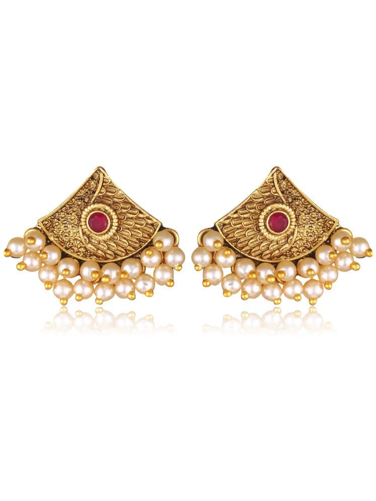     			Vighnaharta Red Chandbalis Earrings ( Pack of 1 )