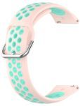 ACM Watch Strap Silicone Belt 22mm compatible with Fastrack Magnus Fx2 Smartwatch Breatheable Dual Color Dot Band Pink with Blue