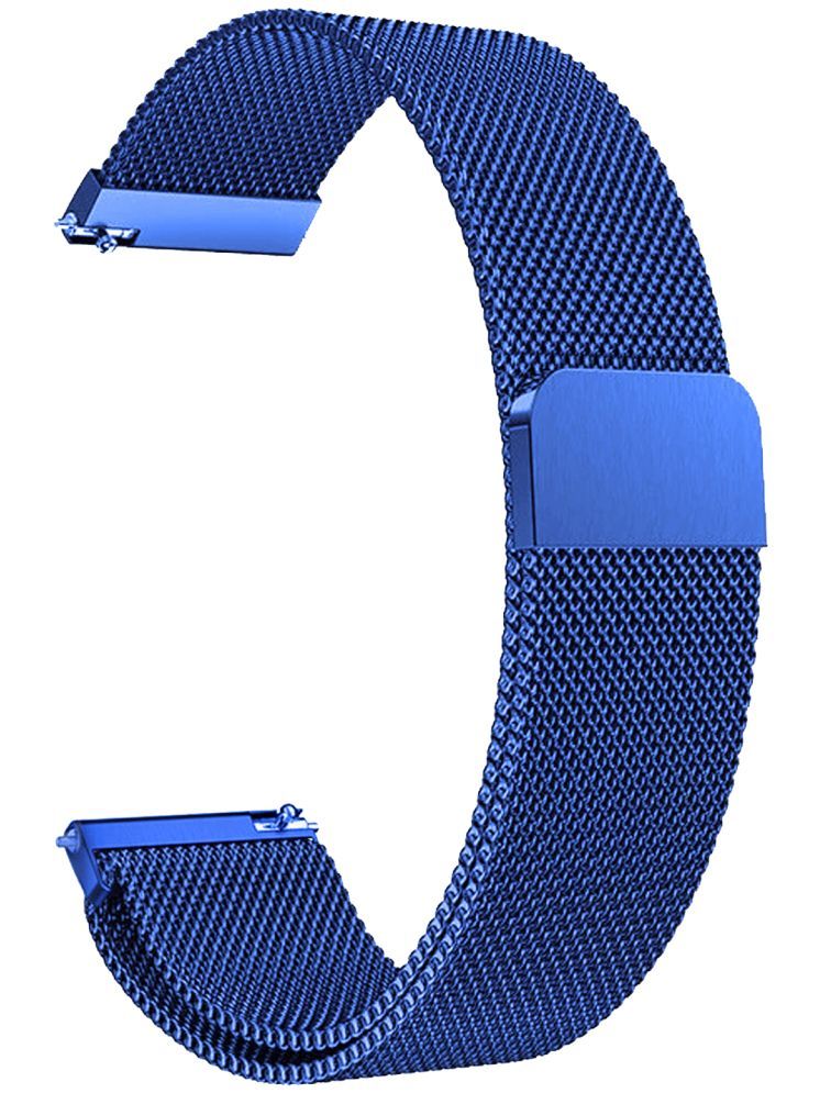     			ACM Watch Strap Magnetic 22mm compatible with Timex Iconnect Edge Smartwatch Luxury Metal Chain Band Blue