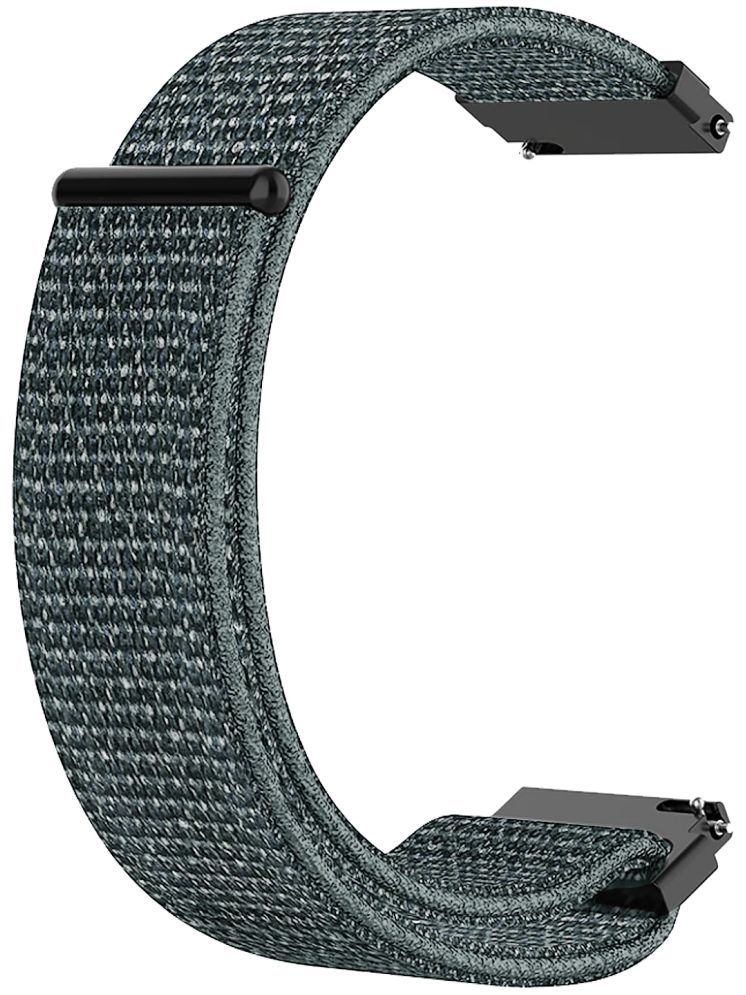     			ACM Watch Strap Nylon Soft 22mm compatible with Timex Iconnect Go Plus Smartwatch Sports Band Grey