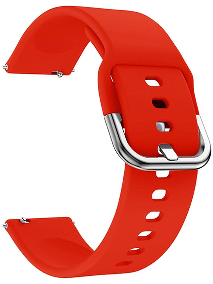     			ACM Watch Strap Silicone Belt 22mm compatible with Boat Wave Call 2 Plus Smartwatch Sports Hook Band Red