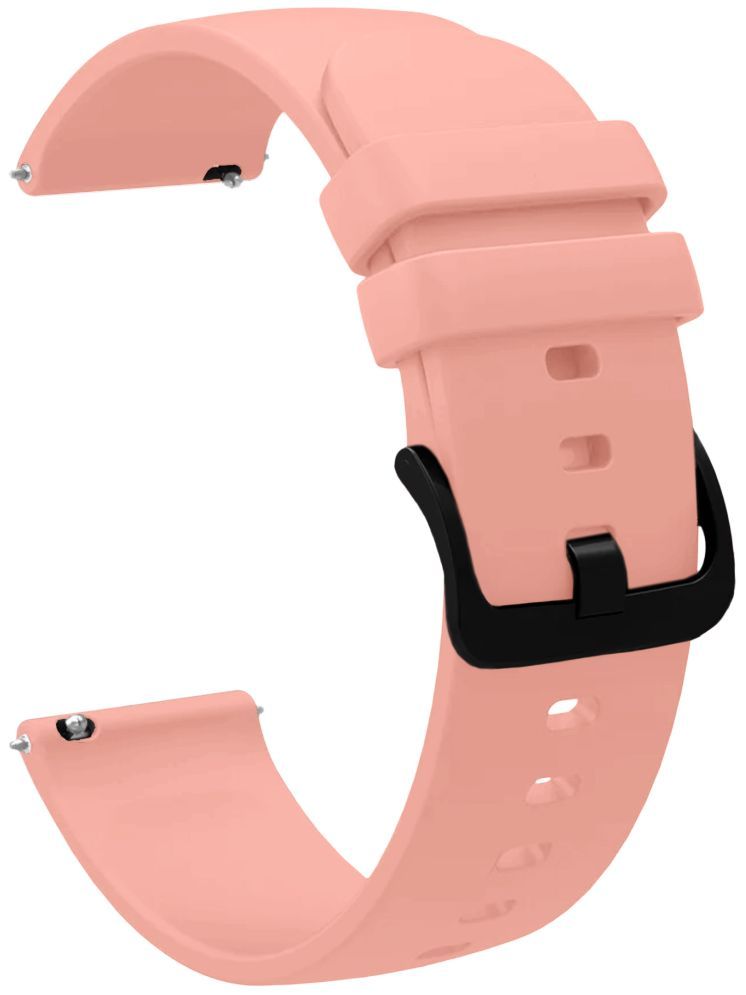     			ACM Watch Strap Silicone Belt 22mm compatible with Acwo Fwit 007 Smartwatch Hook Band Creame Pink