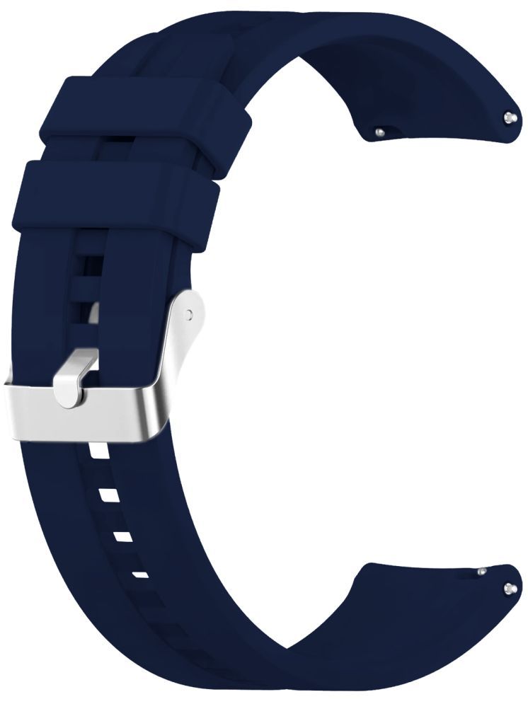     			ACM Watch Strap Silicone Belt 22mm compatible with Timex Iconnect Edge Smartwatch Classic Band Dark Blue