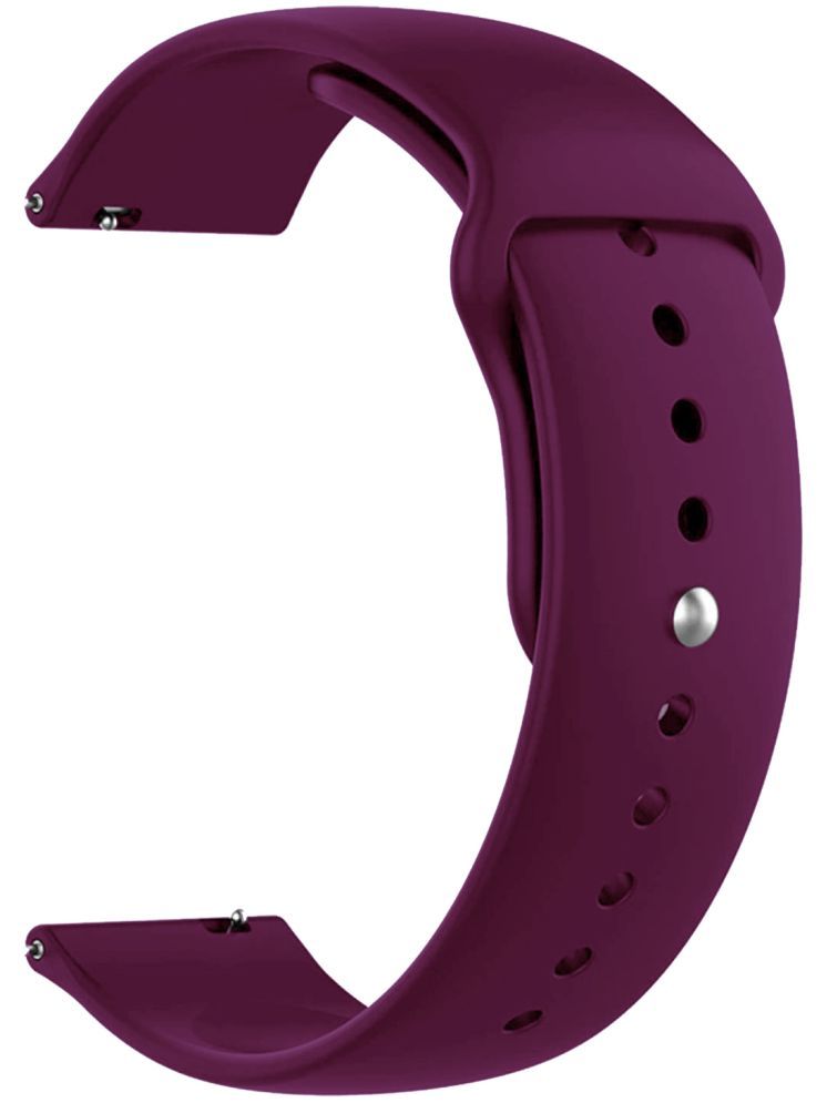     			ACM Watch Strap Silicone Belt 22mm compatible with Fastrack Styler Fs1 Pro Smartwatch Sports Band Burgundy Purple