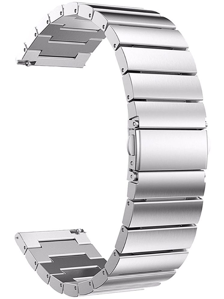     			ACM Watch Strap Stainless Steel Metal 22mm compatible with Fastrack Styler Fs1 Pro Smartwatch Belt Matte Finish Luxury Band Silver