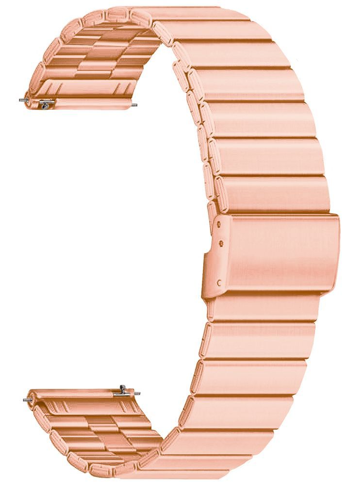     			ACM Watch Strap Stainless Steel Metal 22mm compatible with Cellecor M8 Plus Smartwatch Adjustable Belt Band Rose Gold Pink