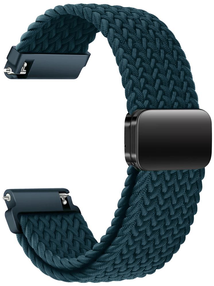     			ACM Watch Strap Woven Braided Magnetic 22mm compatible with Fastrack Styler Fs2 Pro Smartwatch Adjustable Belt Band Turquoise