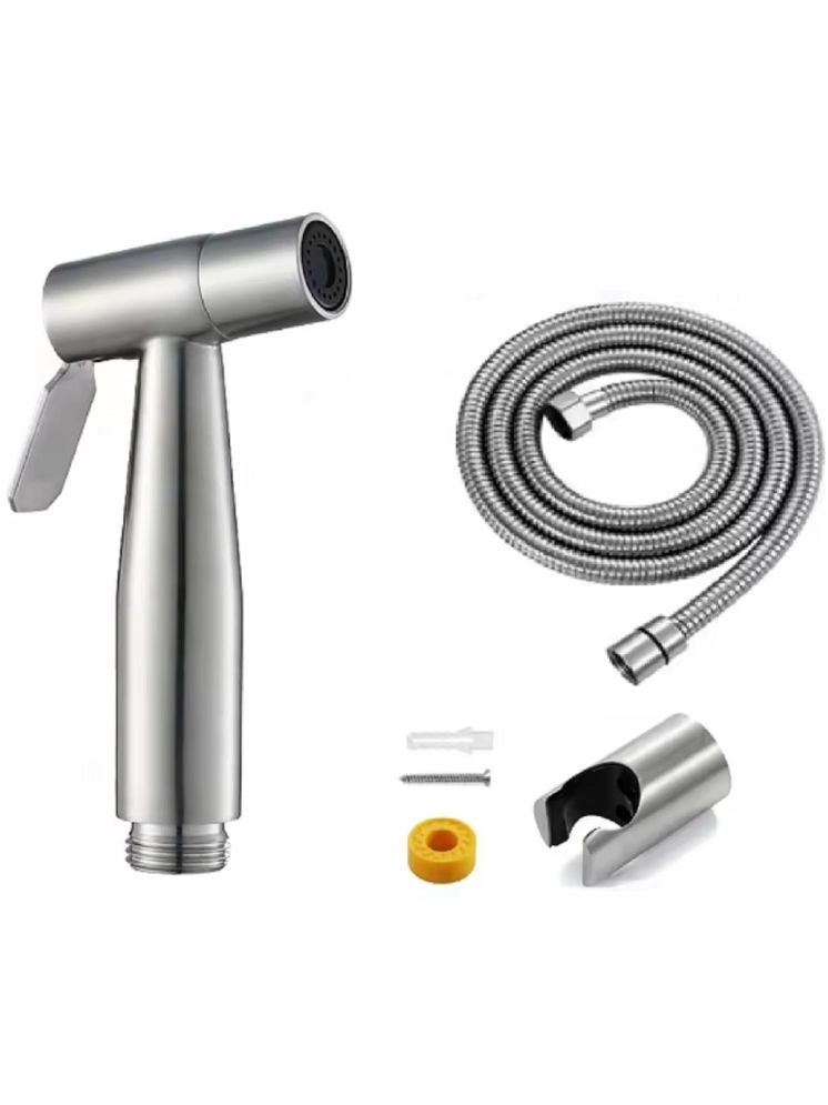     			BATHONIX SS-304 Grade Health Faucet with 1m HosePipe & Hook Stainless Steel Health Faucet (Water Sprayer)