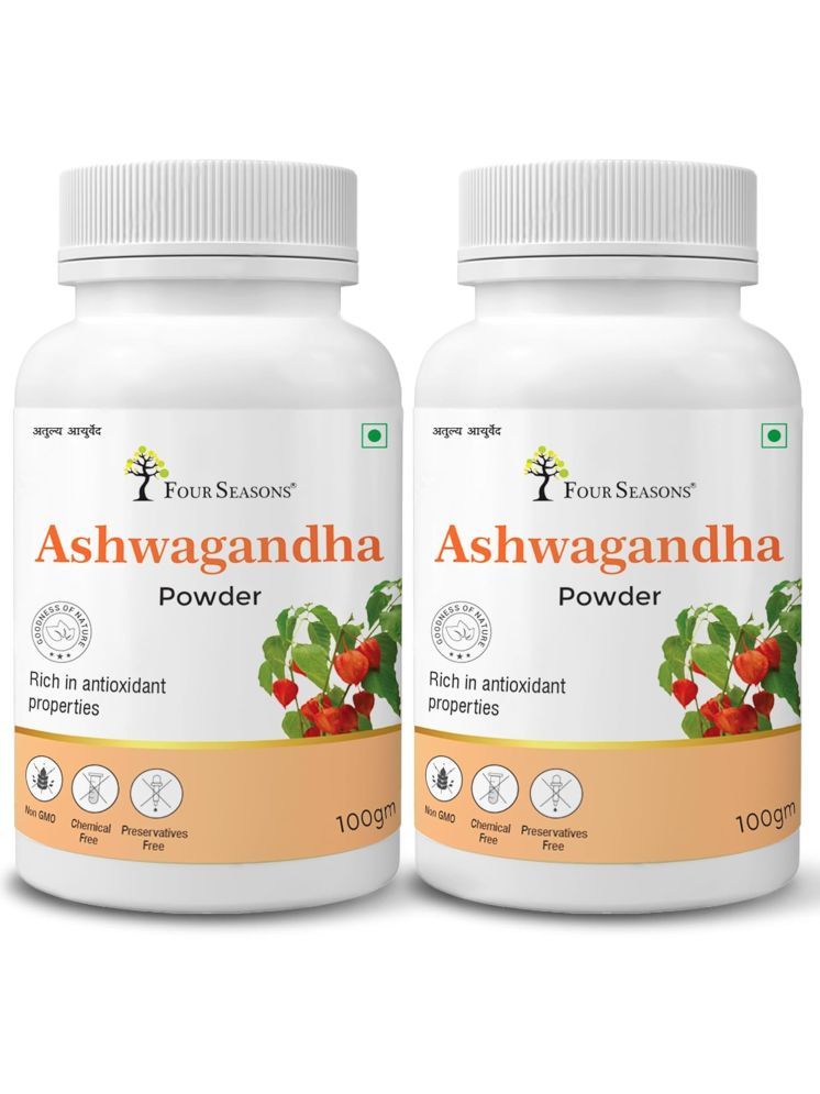     			Four Seasons Ashwagandha Powder (Churan) 100gm | Support for Stress, Mental Calmness & Anxiety Issues | Boost Strength & Stamina – For Men & Women | No Added Sugar & Preservative (Pack of 2)