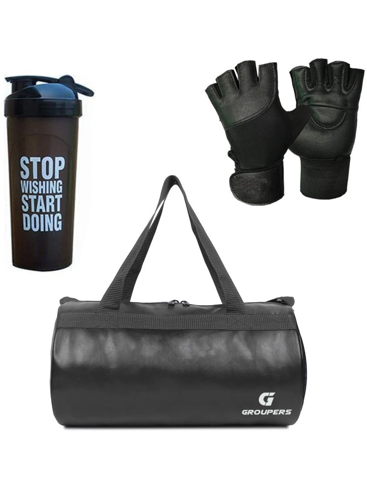     			GROUPERS P.U. BLACK 20 Ltrs Gym Bag